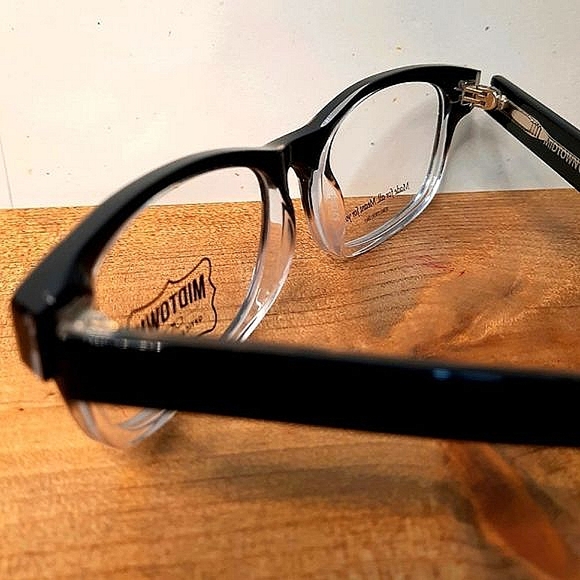 NEW Chunky Black/Clear Eyeglass Frame, Rx'able, full rim glasses 52-16-145 - Picture 4 of 5